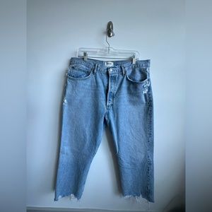 AGOLDE 90s Crop Light Wash Jean - Size 33